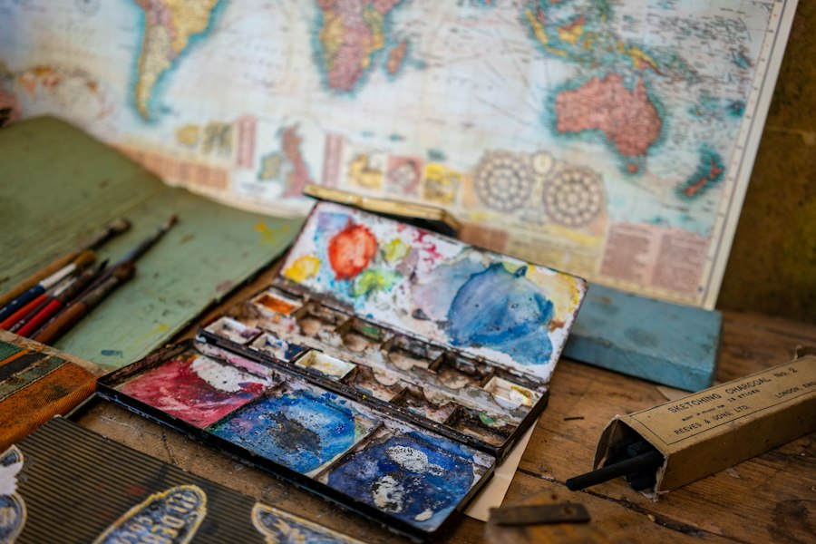 Photo travel sketchbook art